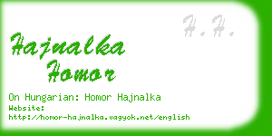 hajnalka homor business card